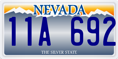 NV license plate 11A692