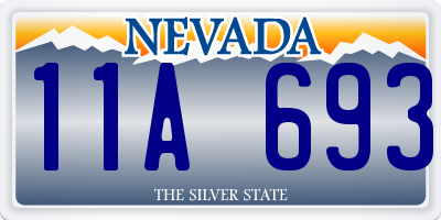 NV license plate 11A693
