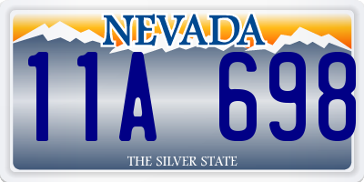 NV license plate 11A698