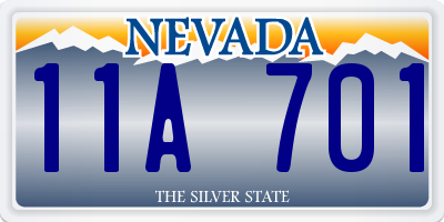 NV license plate 11A701