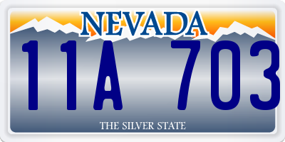 NV license plate 11A703