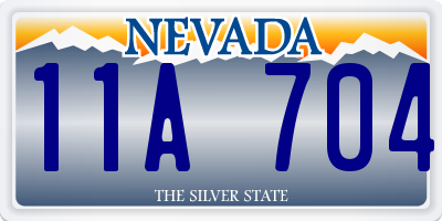 NV license plate 11A704