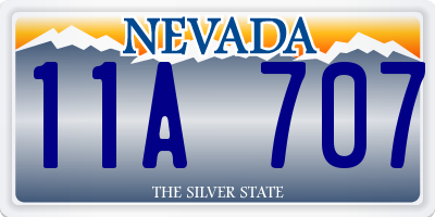 NV license plate 11A707