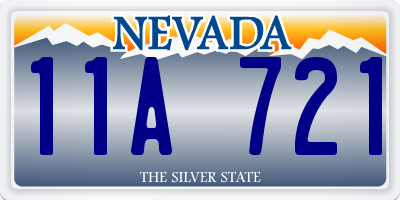 NV license plate 11A721