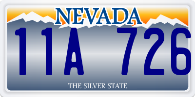 NV license plate 11A726