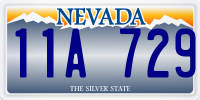 NV license plate 11A729