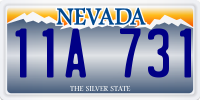 NV license plate 11A731