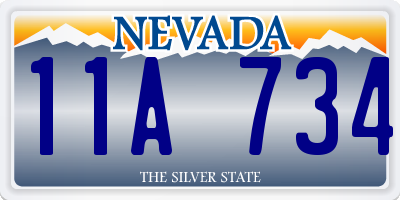 NV license plate 11A734