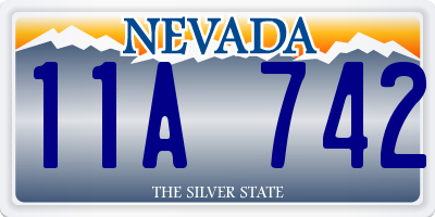 NV license plate 11A742