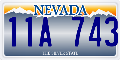 NV license plate 11A743