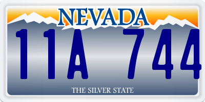 NV license plate 11A744