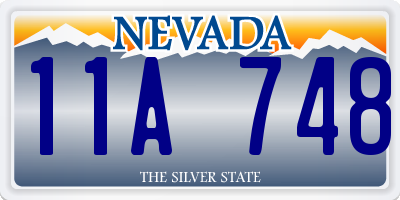 NV license plate 11A748