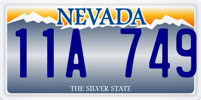NV license plate 11A749