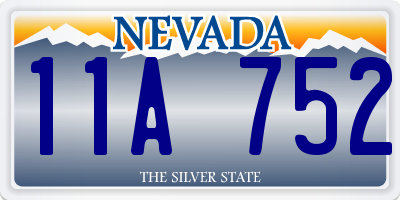 NV license plate 11A752