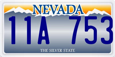 NV license plate 11A753
