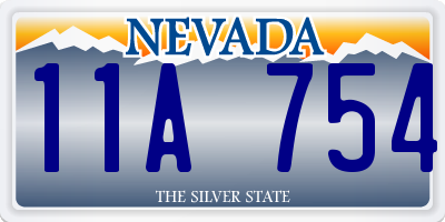 NV license plate 11A754