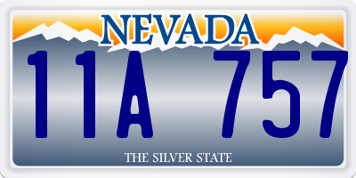 NV license plate 11A757