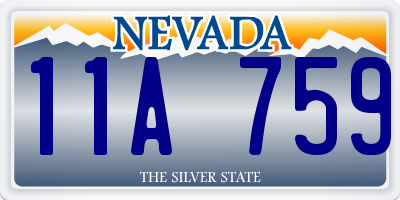 NV license plate 11A759