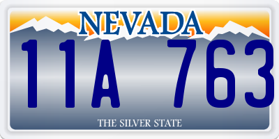 NV license plate 11A763