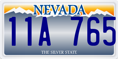 NV license plate 11A765