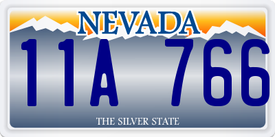 NV license plate 11A766
