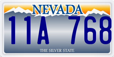 NV license plate 11A768