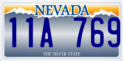 NV license plate 11A769