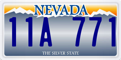 NV license plate 11A771