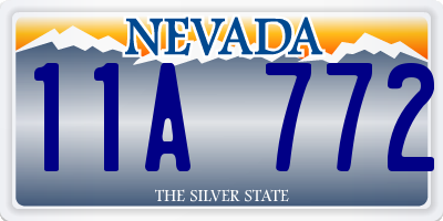 NV license plate 11A772