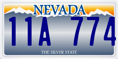 NV license plate 11A774