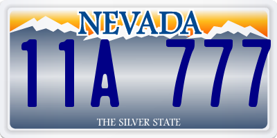 NV license plate 11A777