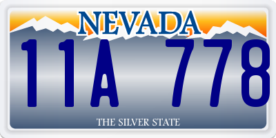 NV license plate 11A778