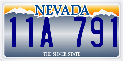 NV license plate 11A791