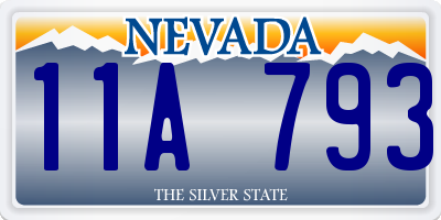 NV license plate 11A793