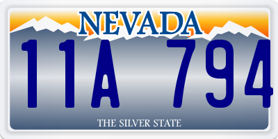 NV license plate 11A794