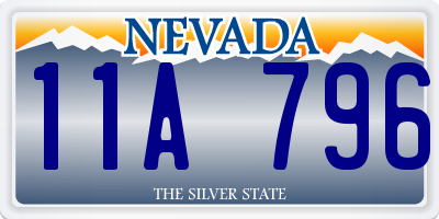 NV license plate 11A796