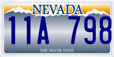 NV license plate 11A798