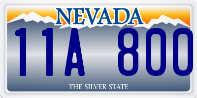 NV license plate 11A800