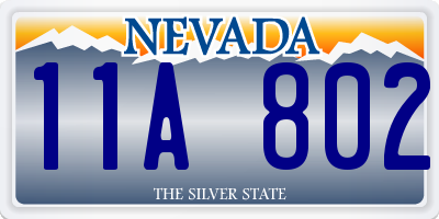 NV license plate 11A802