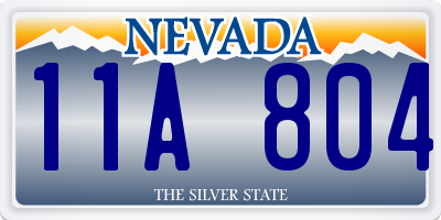 NV license plate 11A804