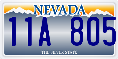 NV license plate 11A805