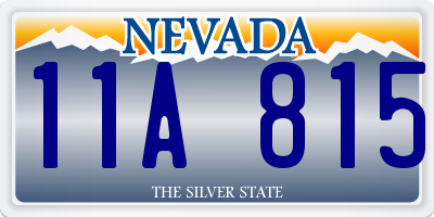 NV license plate 11A815