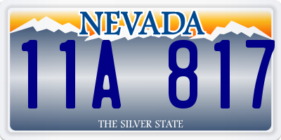 NV license plate 11A817