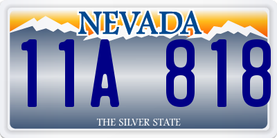 NV license plate 11A818