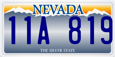 NV license plate 11A819
