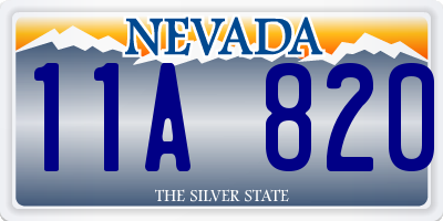 NV license plate 11A820
