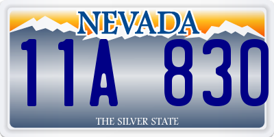 NV license plate 11A830