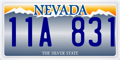 NV license plate 11A831