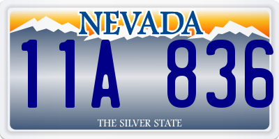 NV license plate 11A836