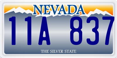 NV license plate 11A837